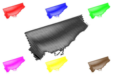 Toronto City (Canada, Ontario Province) map vector illustration, scribble sketch City of Toronto mapのイラスト素材