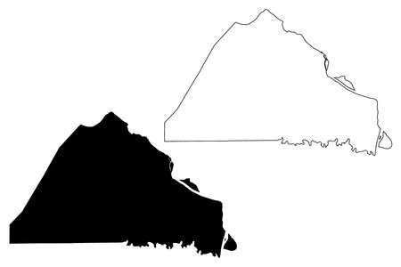 Perry County, Missouri (US county, United States of America, USA, US, US) map vector illustration, scribble sketch Perry mapのイラスト素材