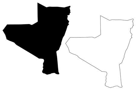 Kassala state (Republic of the Sudan, North Sudan) map vector illustration, scribble sketch Kassala mapのイラスト素材