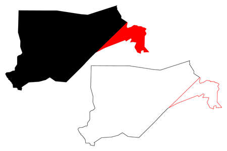Eastern Equatoria state (States of South Sudan, Equatoria Region) map vector illustration, scribble sketch Eastern Equatoria mapのイラスト素材