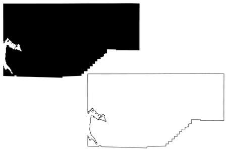 Crawford County, Commonwealth of Pennsylvania (US county, United States of America, USA, US, US) map vector illustration, scribble sketch Crawford mapのイラスト素材