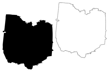 Bedford County, State of Tennessee (US county, United States of America, USA, US, US) map vector illustration, scribble sketch Bedford mapのイラスト素材