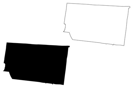 Macon County, State of Tennessee (US county, United States of America, USA, US, US) map vector illustration, scribble sketch Macon mapのイラスト素材