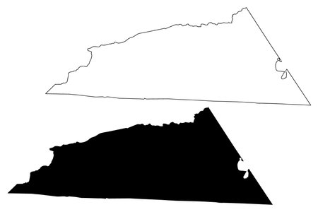 Grayson County, Commonwealth of Virginia (US county, United States of America, USA, US, US) map vector illustration, scribble sketch Grayson mapのイラスト素材