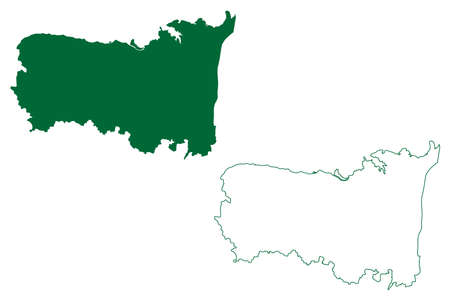 Kurnool district (Andhra Pradesh State, Republic of India) map vector illustration, scribble sketch Kurnool mapのイラスト素材