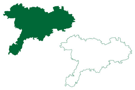 Chittoor district (Andhra Pradesh State, Republic of India) map vector illustration, scribble sketch Chittoor mapのイラスト素材