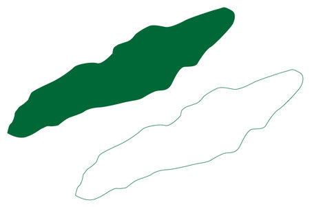 Majuli district (Assam State, Republic of India) map vector illustration, scribble sketch Majuli mapのイラスト素材