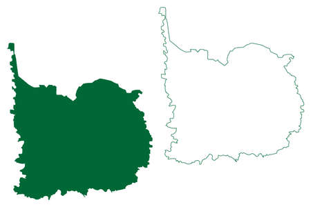 Araria district (Bihar State, Purnia division, Republic of India) map vector illustration, scribble sketch Araria mapのイラスト素材