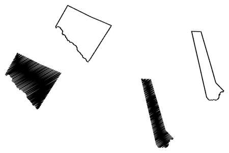 Satupaitea District, Savaii island (Independent State of Samoa, Western Samoa) map vector illustration, scribble sketch Satupa'itea mapのイラスト素材