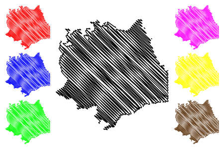 Blount County, State of Tennessee (U.S. county, United States of America, USA, U.S., US) map vector illustration, scribble sketch Blount mapのイラスト素材