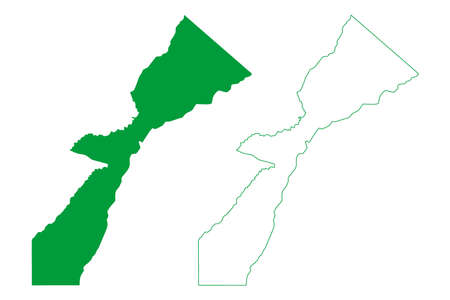 Manoel Urbano municipality (Acre state, Municipalities of Brazil, Federative Republic of Brazil) map vector illustration, scribble sketch Manoel Urbano mapのイラスト素材