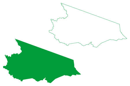 Mancio Lima municipality (Acre state, Municipalities of Brazil, Federative Republic of Brazil) map vector illustration, scribble sketch Mancio Lima mapのイラスト素材