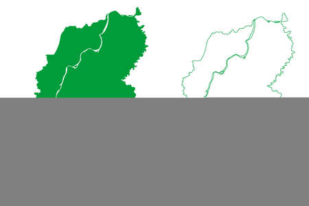 Humaita municipality (Amazonas state, Municipalities of Brazil, Federative Republic of Brazil) map vector illustration, scribble sketch Humaita mapのイラスト素材