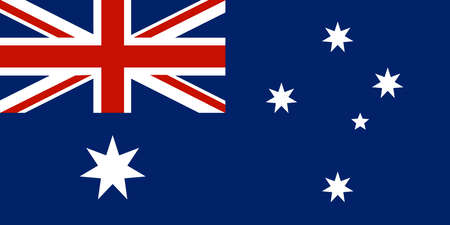 National Flag Commonwealth of Australia - vector, Australian National Flag, Blue Ensign defaced with the Commonwealth Starのイラスト素材