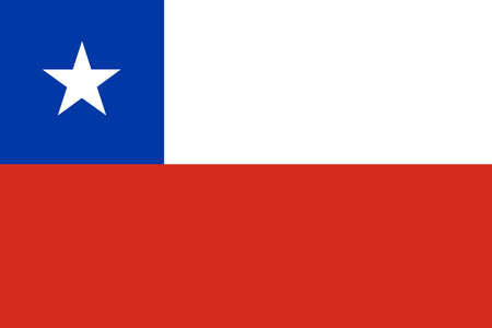 National Flag Republic of Chile - vector,のイラスト素材
