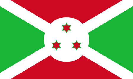 National Flag Republic of Burundi - vector,のイラスト素材