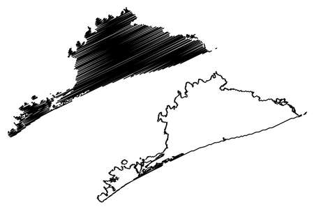 Puri district (Odisha State, Republic of India) map vector illustration, scribble sketch Puri mapのイラスト素材