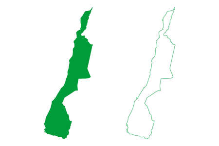 Malhada municipality (Bahia state, Municipalities of Brazil, Federative Republic of Brazil) map vector illustration, scribble sketch Malhada mapのイラスト素材