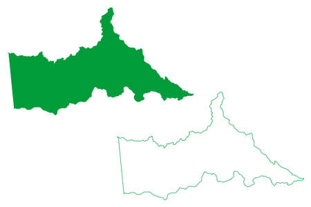 Encruzilhada municipality (Bahia state, Municipalities of Brazil, Federative Republic of Brazil) map vector illustration, scribble sketch Encruzilhada mapのイラスト素材