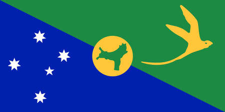 National Flag Territory of Christmas Island,のイラスト素材