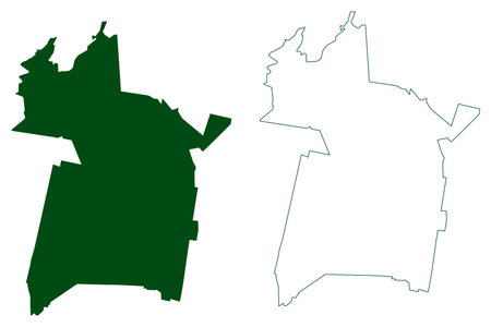 Matamoros municipality (Free and Sovereign State of Coahuila de Zaragoza, Mexico, United Mexican States) map vector illustration, scribble sketch Matamoros mapのイラスト素材