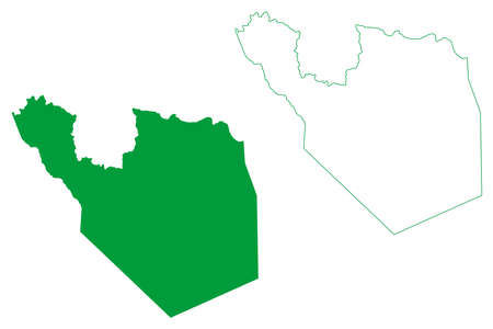 Teixeira de Freitas municipality (Bahia state, Municipalities of Brazil, Federative Republic of Brazil) map vector illustration, scribble sketch mapのイラスト素材
