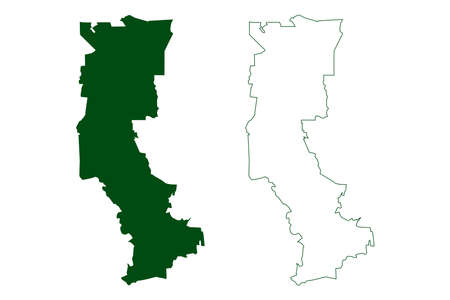 Chihuahua municipality (Free and Sovereign State of Chihuahua, Mexico, United Mexican States) map vector illustration, scribble sketch mapのイラスト素材