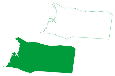 Horizonte municipality (CearÃ¡ state, Municipalities of Brazil, Federative Republic of Brazil) map vector illustration, scribble sketch Horizonte mapのイラスト素材