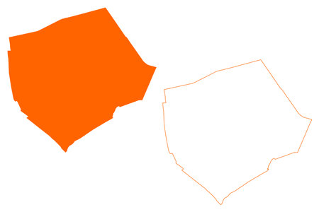 Borger-Odoorn municipality (Kingdom of the Netherlands, Holland, Drenthe province) map vector illustration, scribble sketch Borger Odoorn mapのイラスト素材
