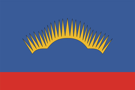 Flag of Murmansk Oblast (Russian Federation, Russia)のイラスト素材