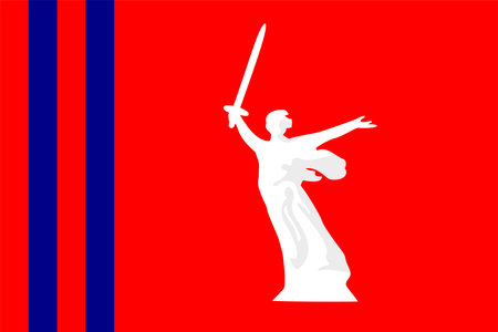Flag of Volgograd Oblast (Russian Federation, Russia)のイラスト素材