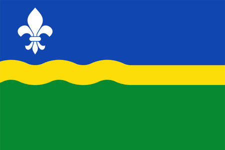 Flag of Flevoland province (Kingdom of the Netherlands, Holland)のイラスト素材