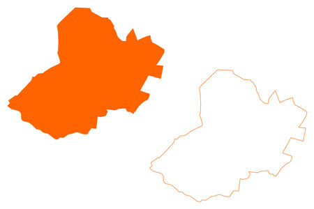 Scherpenzeel municipality (Kingdom of the Netherlands, Holland, Gelderland or Guelders province) map vector illustration, scribble sketch Scherpenzeel mapのイラスト素材
