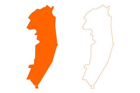 Westerwolde municipality (Kingdom of the Netherlands, Holland, Groningen, Grunn or GrinslÃ¢n province) map vector illustration, scribble sketch Westerwoolde mapのイラスト素材