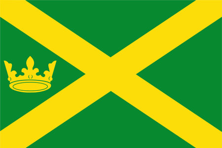 Flag of Aa en Hunze Municipality (Drenthe province, Kingdom of the Netherlands, Holland)のイラスト素材