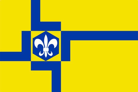Flag of Lelystad city and Municipality (Flevoland province, Kingdom of the Netherlands, Holland)のイラスト素材