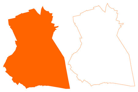 Maashorst municipality (Kingdom of the Netherlands, Holland, North Brabant or Noord-Brabant province) map vector illustration, scribble sketch mapのイラスト素材