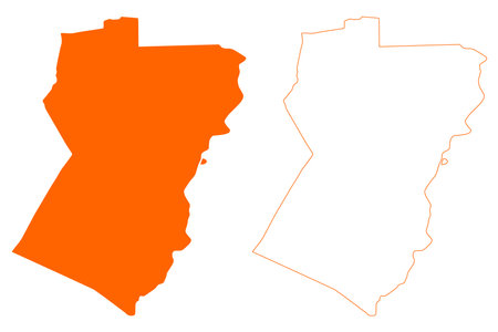 Amstelveen municipality (Kingdom of the Netherlands, Holland, North Holland or Noord-Holland province) map vector illustration, scribble sketch mapのイラスト素材