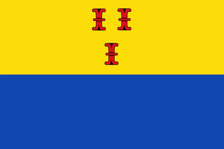 Flag of Barneveld Municipality (Gelderland or Guelders province, Kingdom of the Netherlands, Holland)のイラスト素材