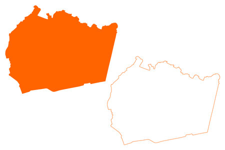 Staphorst municipality (Kingdom of the Netherlands, Holland, Overijssel or Oaverysel province) map vector illustration, scribble sketch mapのイラスト素材