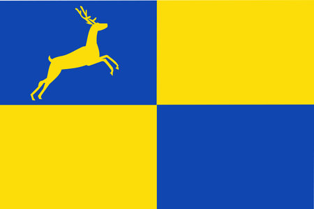 Flag of Putten town and municipality (Gelderland or Guelders province, Kingdom of the Netherlands, Holland)のイラスト素材