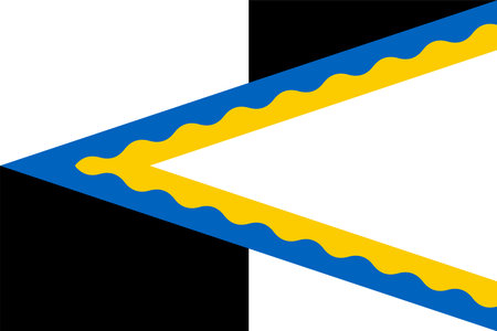 Flag of Westervoort Municipality (Gelderland or Guelders province, Kingdom of the Netherlands, Holland)のイラスト素材