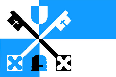 Flag of Venray Municipality (Limburg province, Kingdom of the Netherlands, Holland) Venrojのイラスト素材