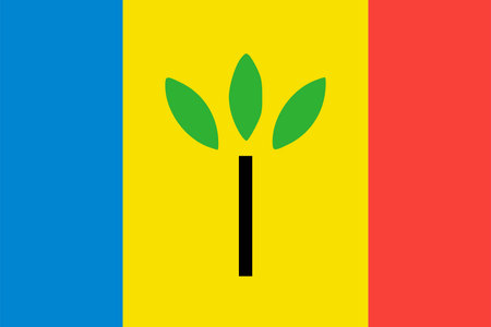 Flag of Landgraaf Municipality (Limburg province, Kingdom of the Netherlands, Holland)のイラスト素材