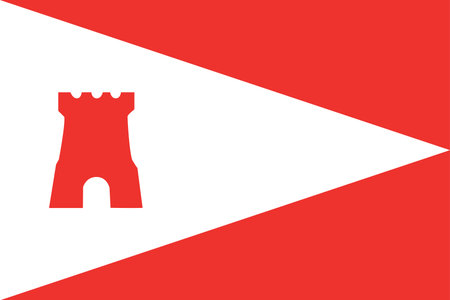 Flag of Etten-Leur Municipality (North Brabant or Noord-Brabant province, Kingdom of the Netherlands, Holland) Etten and Leurのイラスト素材