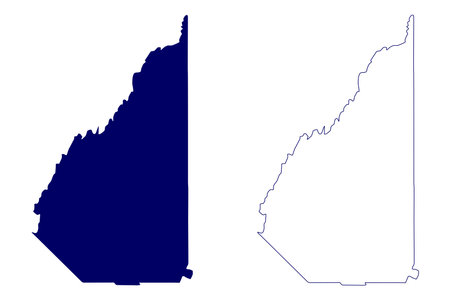 SaguenayâLac-Saint-Jean Administrative region (Canada, Quebec Province, North America) map vector illustration, scribble sketch Saguenay Lac Saint Jean or Sagamie mapのイラスト素材