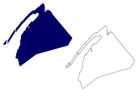Digby County (Canada, Nova Scotia Province, North America) map vector illustration, scribble sketch ComtÃ© de Digby mapのイラスト素材