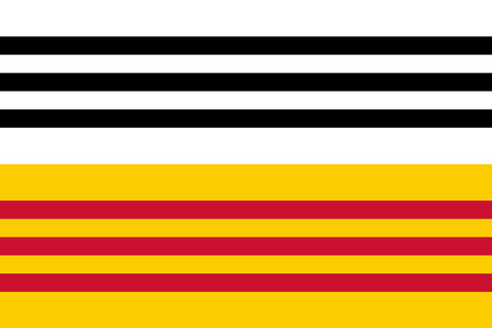 Flag of Loon op Zand Municipality (North Brabant or Noord-Brabant province, Kingdom of the Netherlands, Holland)のイラスト素材