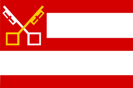 Flag of Boxtel Town and Municipality (North Brabant or Noord-Brabant province, Kingdom of the Netherlands, Holland)のイラスト素材