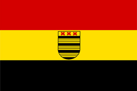 Flag of Deurne Municipality (North Brabant or Noord-Brabant province, Kingdom of the Netherlands, Holland)のイラスト素材
